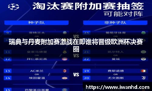 瑞典与丹麦附加赛激战在即谁将晋级欧洲杯决赛圈